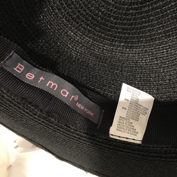 BETMAR Black Floppy Hat | Floppy Beach Hat - Picture 6 of 9